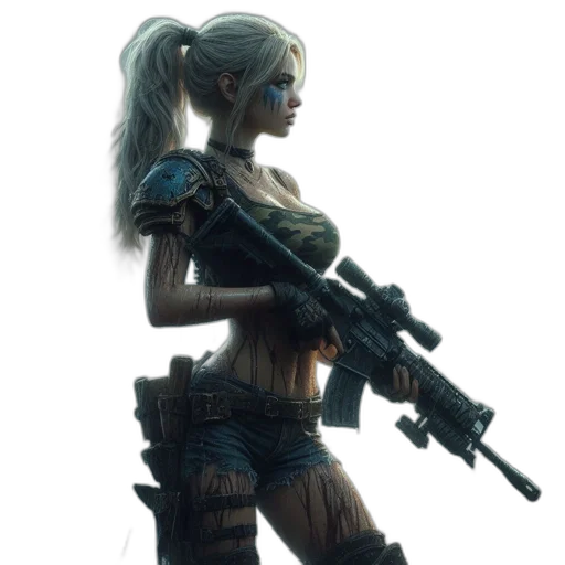 weapon, concept art, fantasy art, cyberpunk transparent PNG cut-out