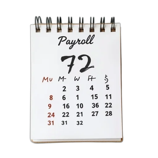 payroll, calendar, number, period transparent PNG cut-out