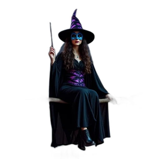 staff, dress, hat, concept art transparent PNG cut-out