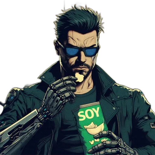 jacket, comic book art, cyberpunk, concept art transparent PNG cut-out