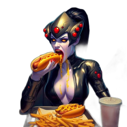 food, comic book art, concept art, cyberpunk transparent PNG cut-out