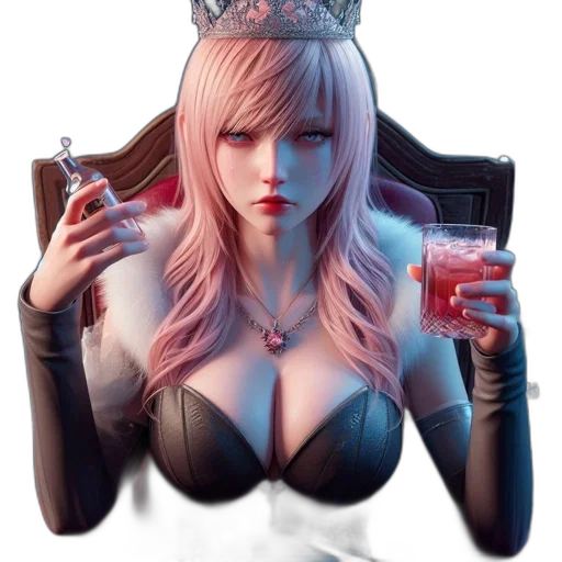 crown, dress, concept art, fantasy art transparent PNG cut-out