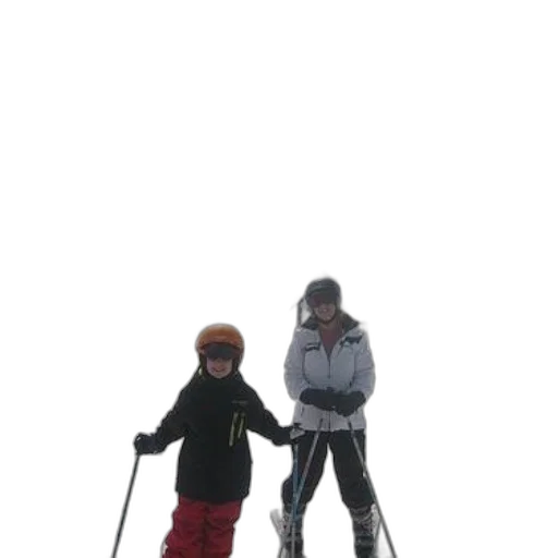 staff, snow, fog, two transparent PNG cut-out