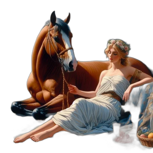 dress, furniture, oil painting, photorealistic transparent PNG cut-out
