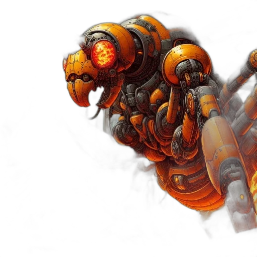 robot, dragon, creature, weapon transparent PNG cut-out