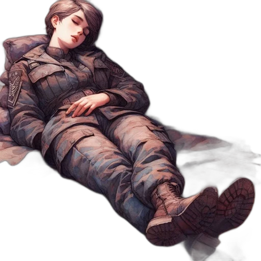 jacket, creature, weapon, face transparent PNG cut-out