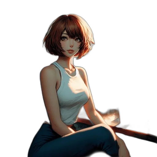 staff, robot, dress, concept art transparent PNG cut-out