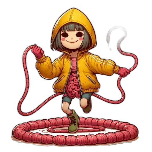 staff, creature, jacket, pixel art transparent PNG cut-out