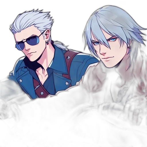 concept art, cyberpunk, anime, watercolor transparent PNG cut-out