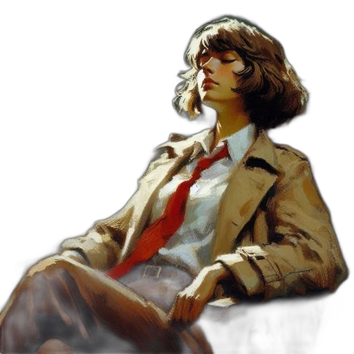 jacket, face, staff, photorealistic transparent PNG cut-out