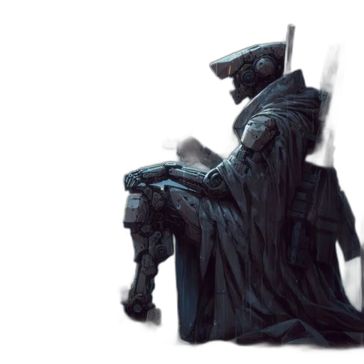 sword, robot, staff, hat transparent PNG cut-out