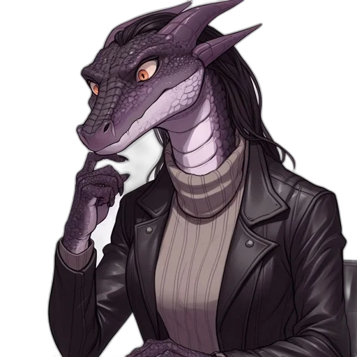dragon, jacket, staff, creature transparent PNG cut-out