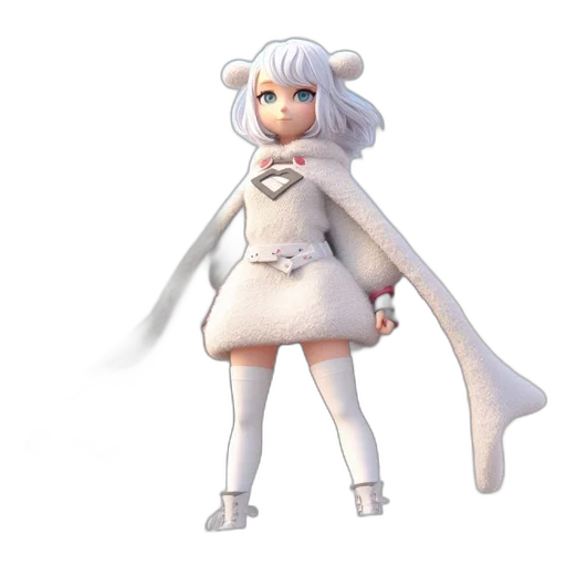 dress, creature, staff, animal transparent PNG cut-out