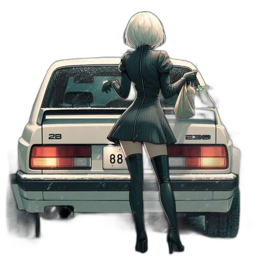 car, dress, jacket, weapon transparent PNG cut-out