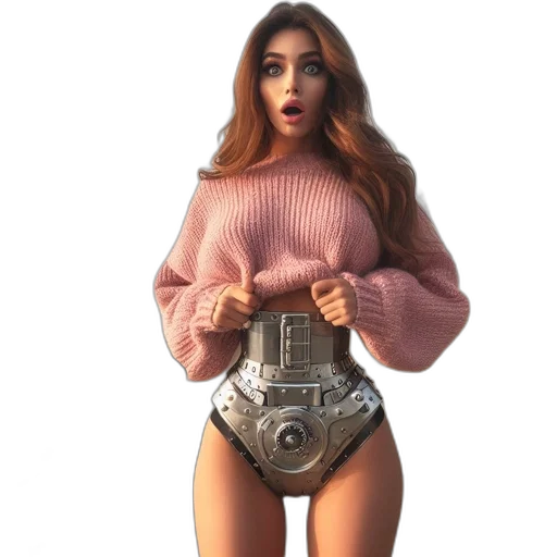 jacket, dress, robot, weapon transparent PNG cut-out