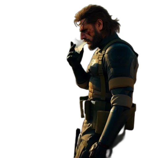 jacket, weapon, sword, face transparent PNG cut-out