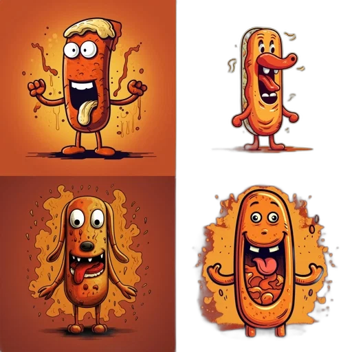 food, concept art, comic book art, pixel art transparent PNG cut-out