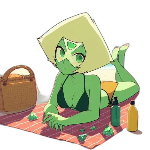 creature, dress, jewelry, staff transparent PNG cut-out