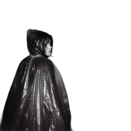 jacket, umbrella, dress, hair transparent PNG cut-out