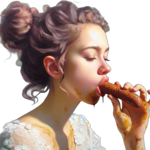food, photorealistic, oil painting, fantasy art transparent PNG cut-out