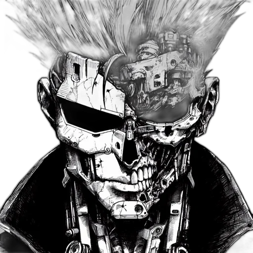 mask, face, robot, jacket transparent PNG cut-out