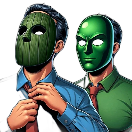 mask, face, comic book art, concept art transparent PNG cut-out