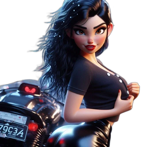 car, concept art, comic book art, 3d render transparent PNG cut-out