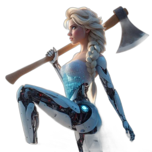 sword, staff, robot, weapon transparent PNG cut-out