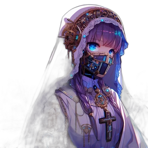 robot, mask, dress, face transparent PNG cut-out