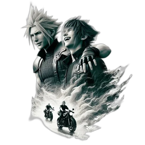 concept art, fantasy art, two, males transparent PNG cut-out