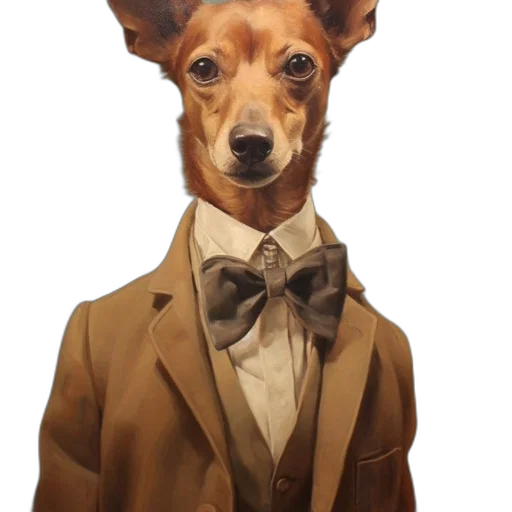 staff, animal, jacket, hat transparent PNG cut-out