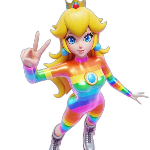 dress, crown, 3d render, vaporwave transparent PNG cut-out