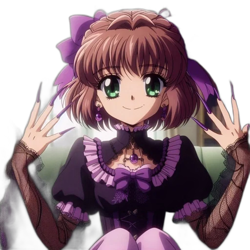 dress, staff, creature, face transparent PNG cut-out