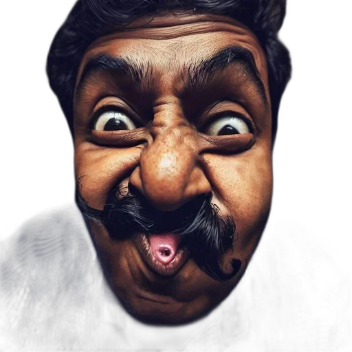 face, mask, staff, creature transparent PNG cut-out