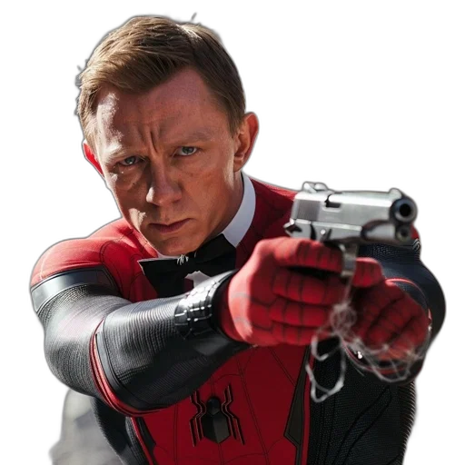 man, red, black, suit transparent PNG cut-out