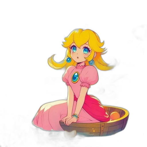 dress, crown, jewelry, staff transparent PNG cut-out
