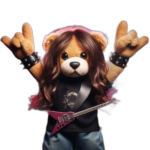 staff, 3d render, anthropomorphic, teddy transparent PNG cut-out