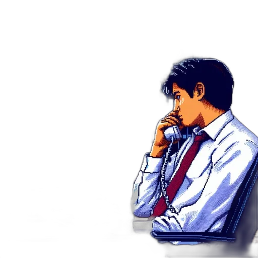 staff, face, jacket, robot transparent PNG cut-out