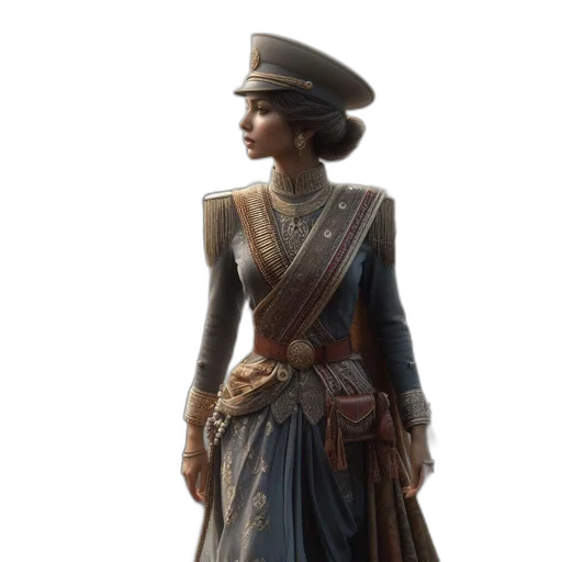 staff, hat, dress, crown transparent PNG cut-out