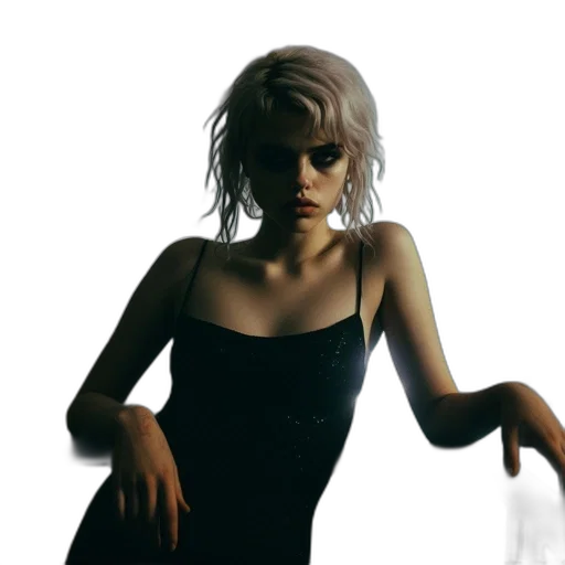 dress, hair, face, jewelry transparent PNG cut-out