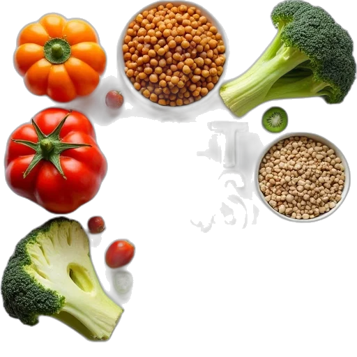 food, crown, photorealistic, green transparent PNG cut-out