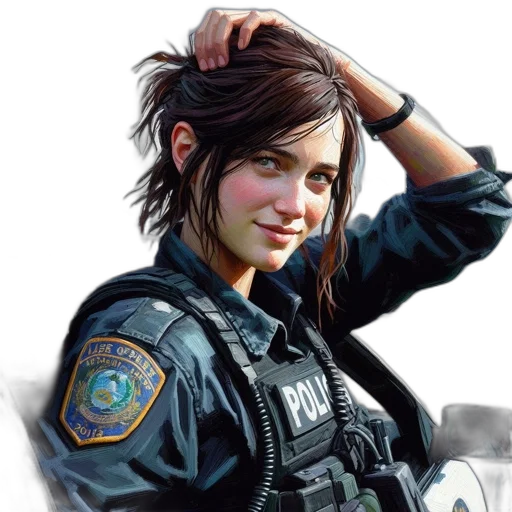 jacket, face, weapon, staff transparent PNG cut-out