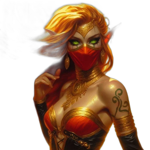 mask, fantasy art, concept art, comic book art transparent PNG cut-out