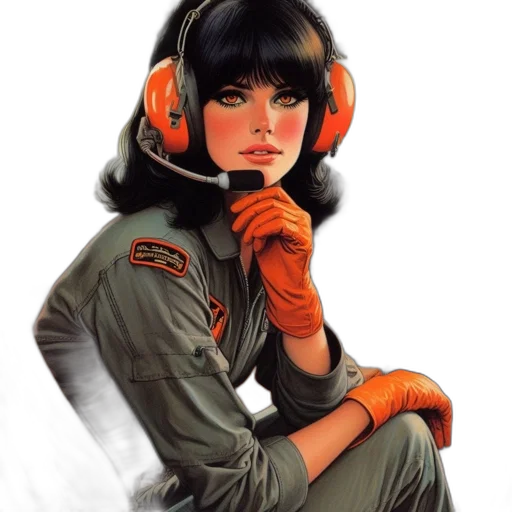 jacket, face, staff, robot transparent PNG cut-out
