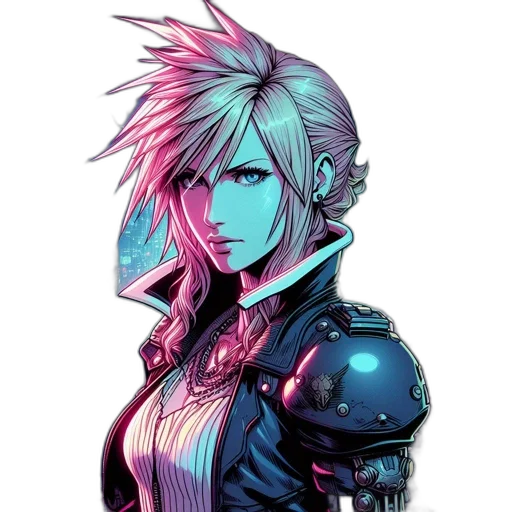 jacket, staff, face, robot transparent PNG cut-out