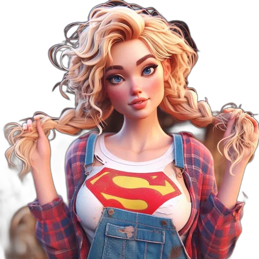 face, dress, hair, comic book art transparent PNG cut-out