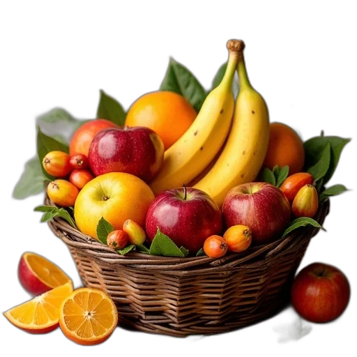 food, crown, photorealistic, 3d render transparent PNG cut-out