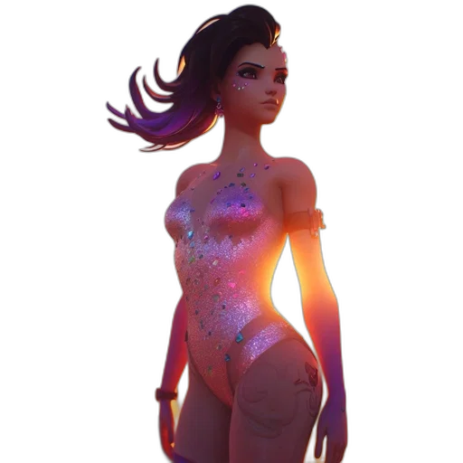dress, creature, concept art, 3d render transparent PNG cut-out