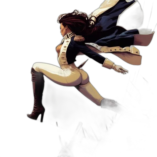comic book art, concept art, fantasy art, watercolor transparent PNG cut-out