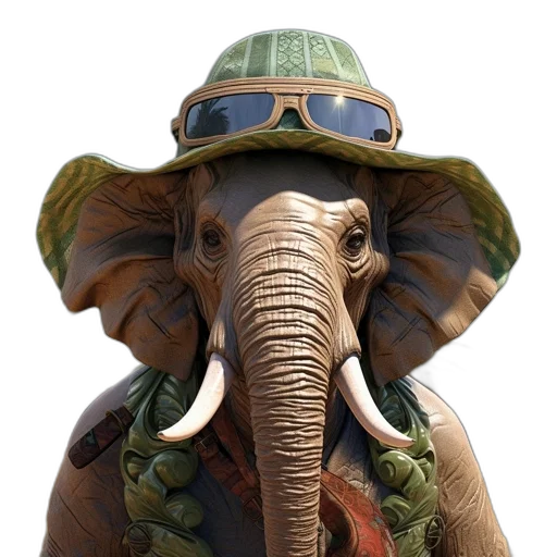 animal, hat, mask, staff transparent PNG cut-out